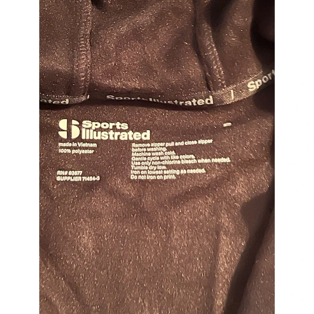 NWT Sports Illustrated Zip Up Hoodie‎ Black Gray Small